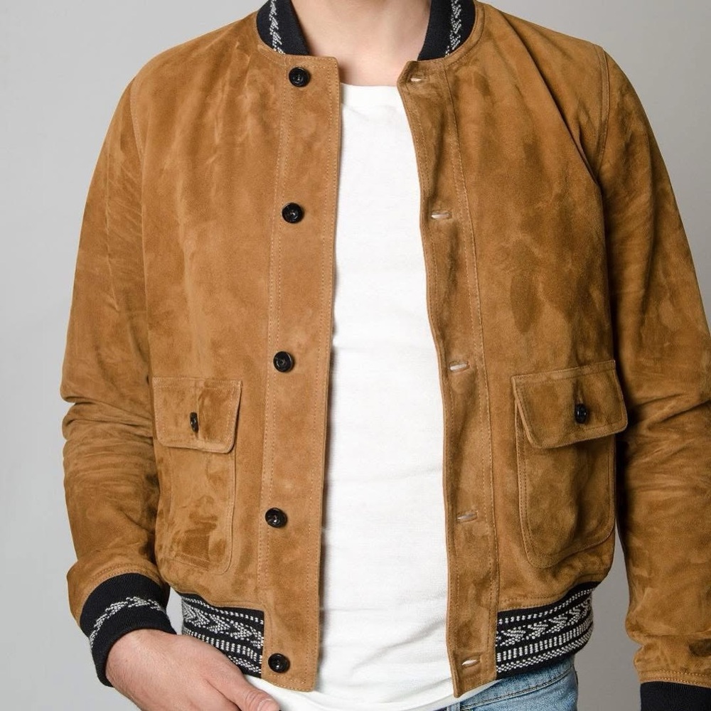 Saint Laurent Suede Bomber Jacket